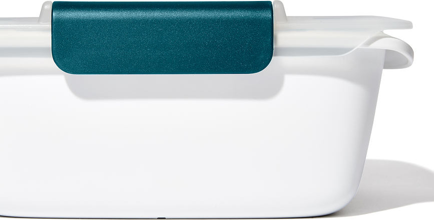 Fiambrera para ensaladas Prep & Go, 1,5 l, blanco y azul