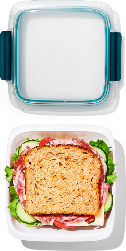 Fiambrera Prep & Go, 1 L, blanco y azul