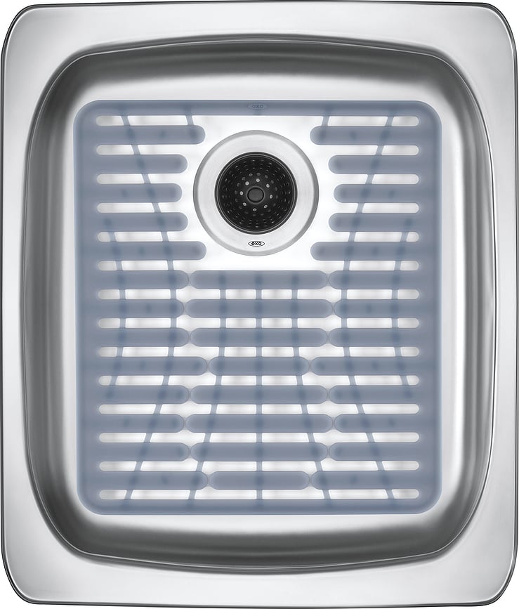 Good Grips Podloga za pomivalno korito, 28 x 32 cm, siva, silikonska