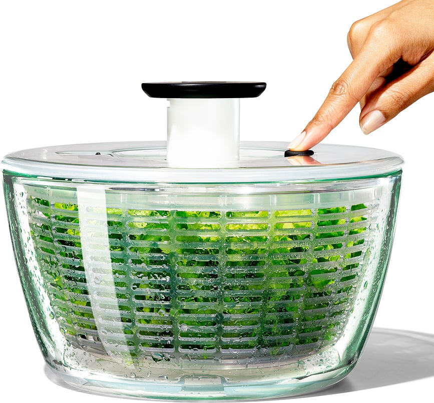 Good Grips Στεγνωτήρας Σαλάτας, γυάλινος, 2 σε 1