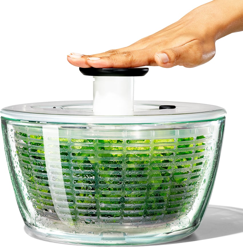 Good Grips Στεγνωτήρας Σαλάτας, γυάλινος, 2 σε 1