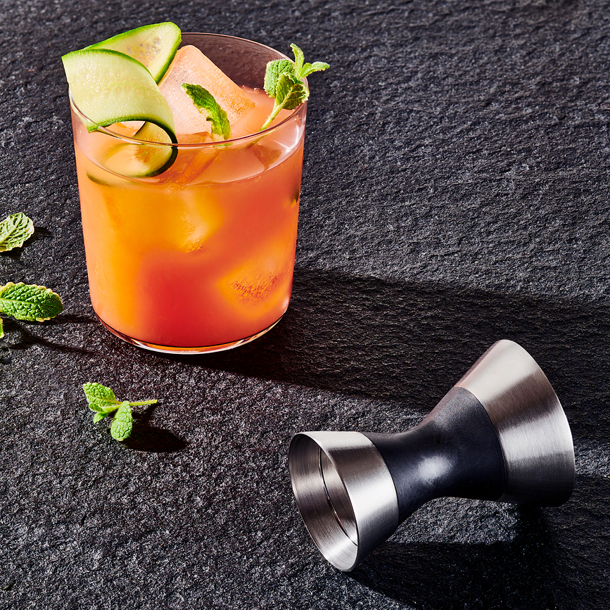 Jigger de Bar Good Grips, doble, medidor de cócteles