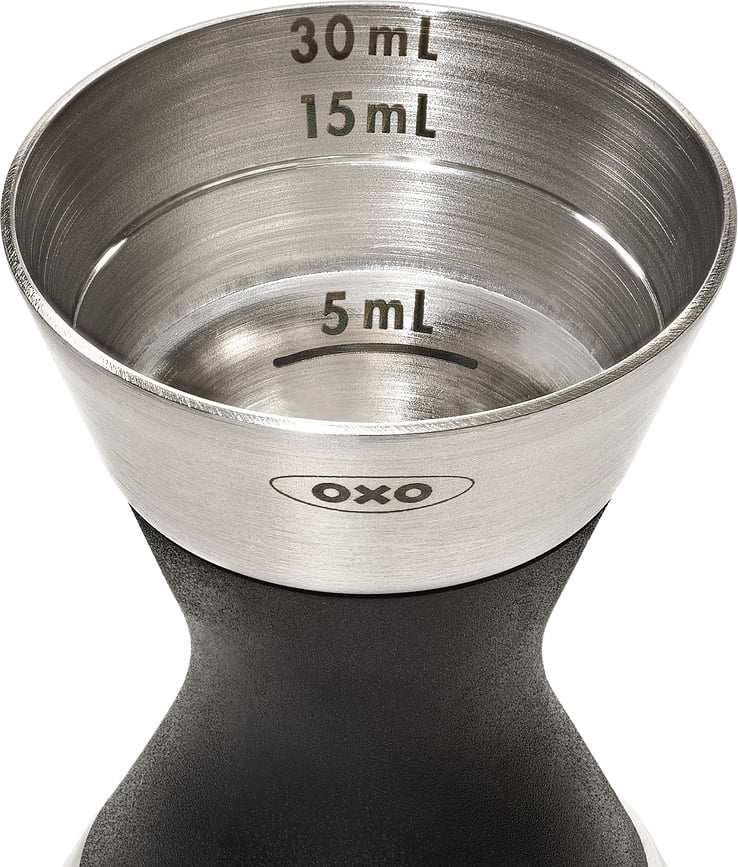 Jigger de Bar Good Grips, doble, medidor de cócteles