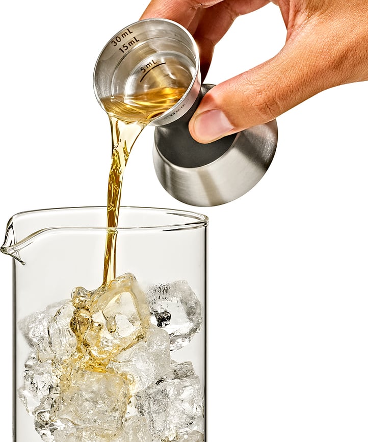 Jigger de Bar Good Grips, doble, medidor de cócteles