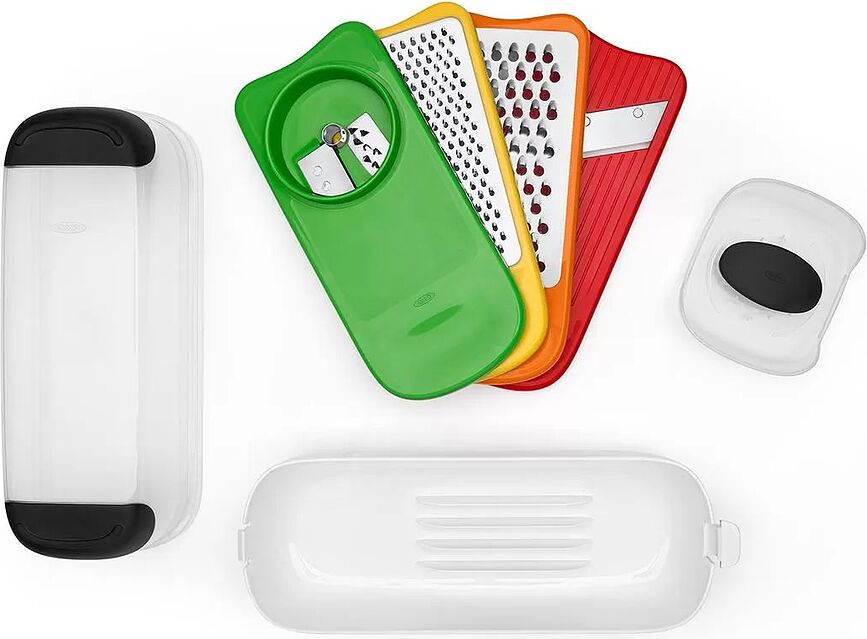 Juego de Ralladores y Espiralizador Good Grips, Set de 4 piezas