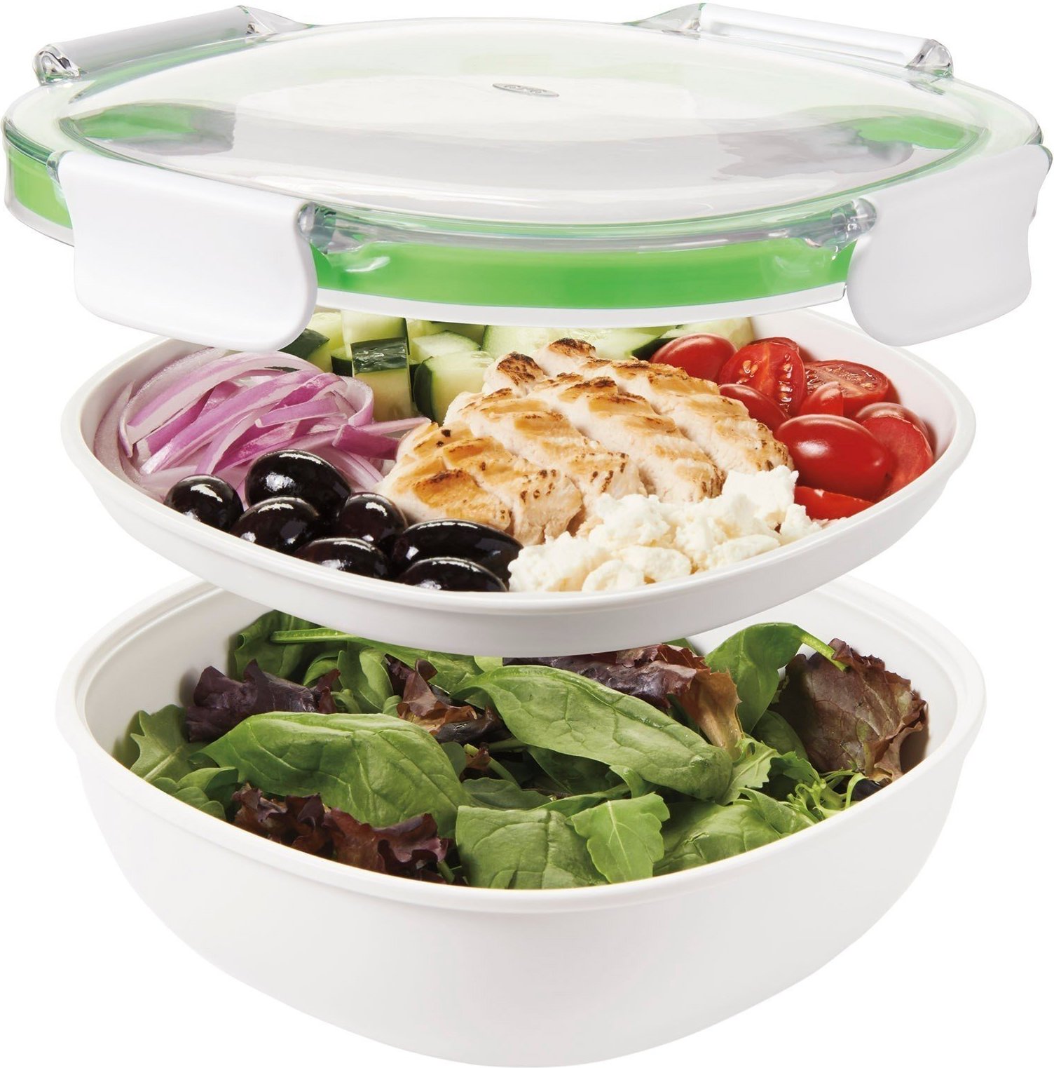 On-The-Go Lunchbox two-leveled with a sauce container - Oxo