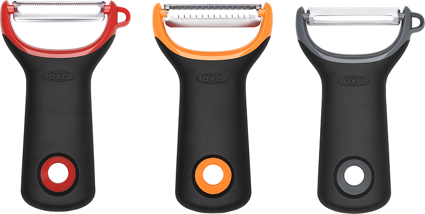 OXO Good Grips Set lupilnikov za zelenjavo in sadje, 3 kosi