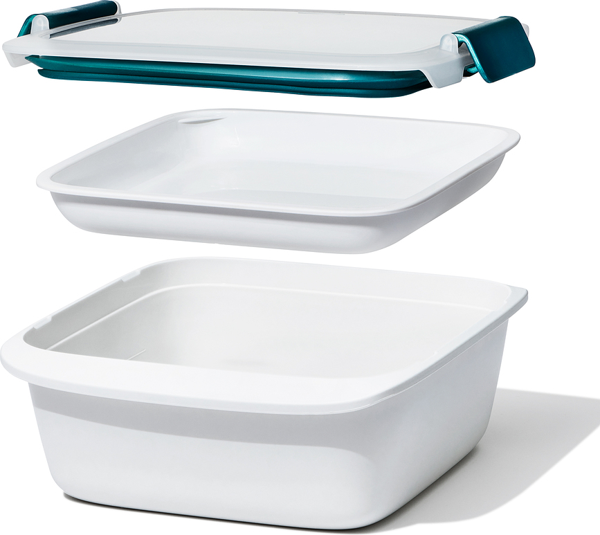 Prep & Go Posoda za solato, 1,5 l, belo-modra