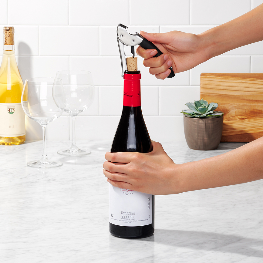 Steel Tire-bouchon de Sommelier, avec coupe-capsule