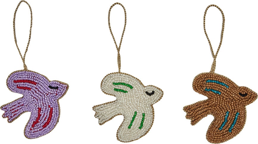 Adornos Colgantes Navideños OYOY, diseño de pájaros, multicolores, 3 unidades
