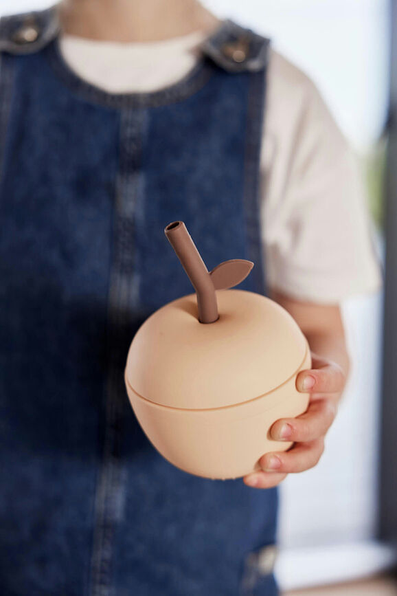 Apple Κούπα με καλαμάκι, 250 ml, κόκκινη