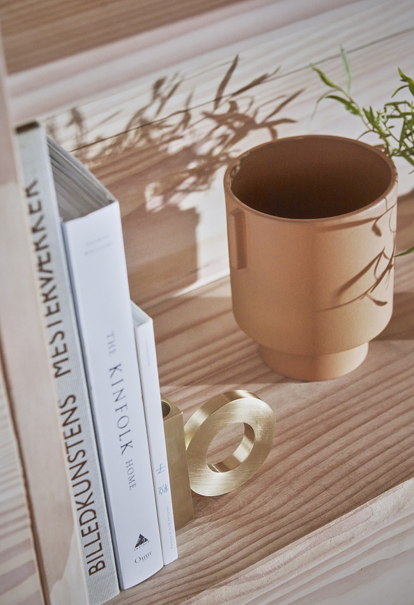 Baari Bougeoir pour bougie classique, laiton brossé