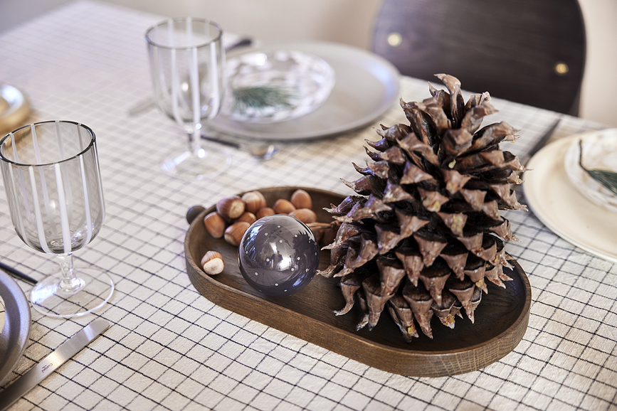 Bandeja decorativa Inka, 18 x 34 cm, roble natural