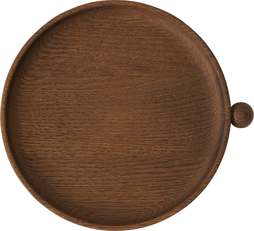 Bandeja decorativa Inka, 20 x 22 cm, roble oscuro