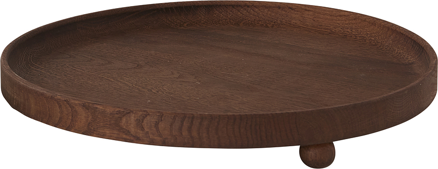 Bandeja decorativa Inka, 30 cm, roble oscuro