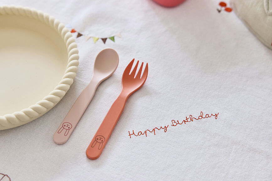 Birthday Nappe 160 x 160 cm, blanche