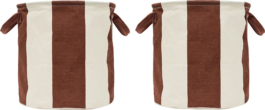 Cestas de Almacenamiento Kara M, talla M, marrón y beige, 2 unidades