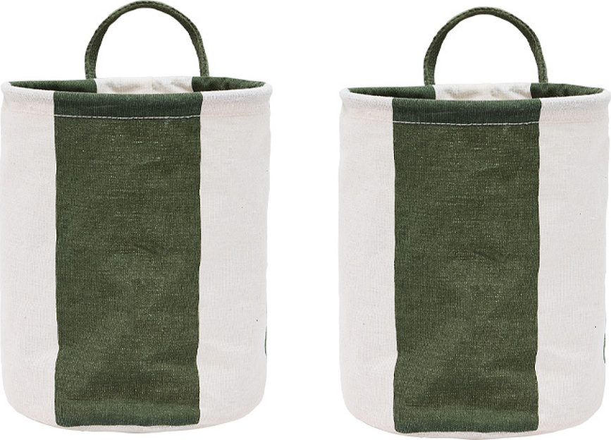 Cestas de Almacenamiento Kara S, verde y beige, 2 unidades