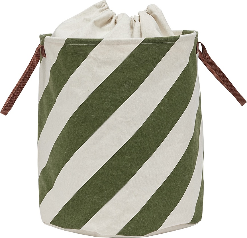 Cesto de Almacenamiento Sakki, verde y beige