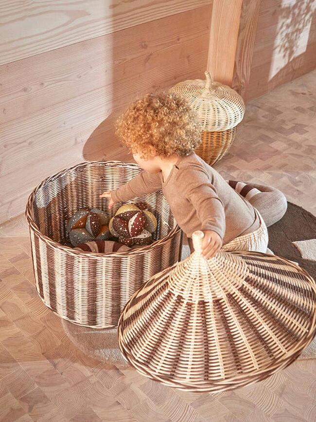 Circus Paniers de Rangement, marron, Lot de 2