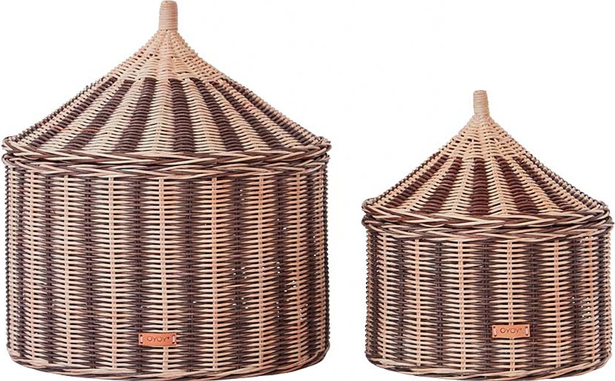 Circus Paniers de Rangement, marron, Lot de 2