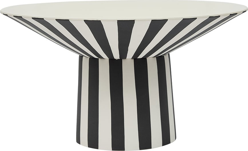 Cuenco decorativo alto Toppu, negro y blanco