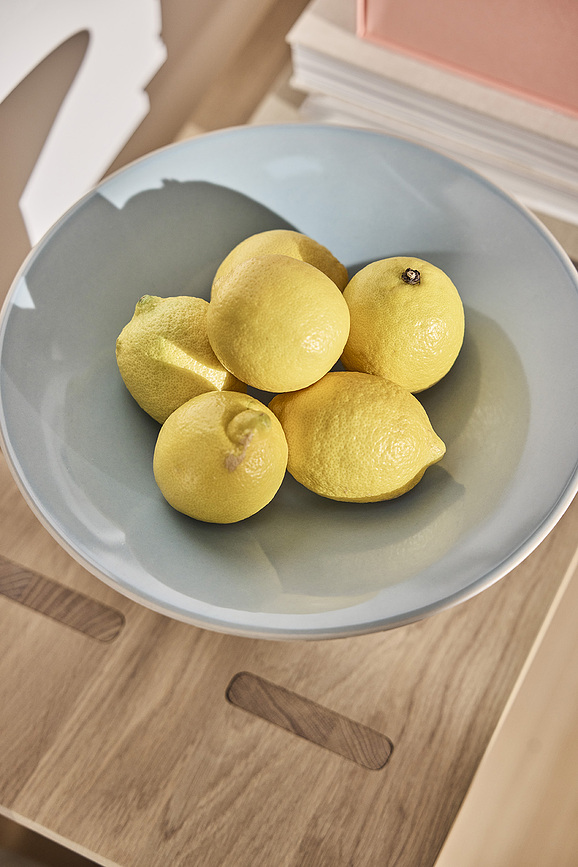 Cuenco decorativo alto Toppu, rojo y blanco