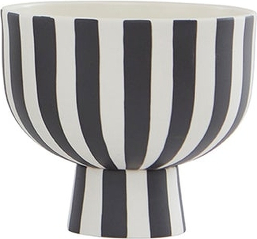 Cuenco Toppu, 15 cm, negro y blanco
