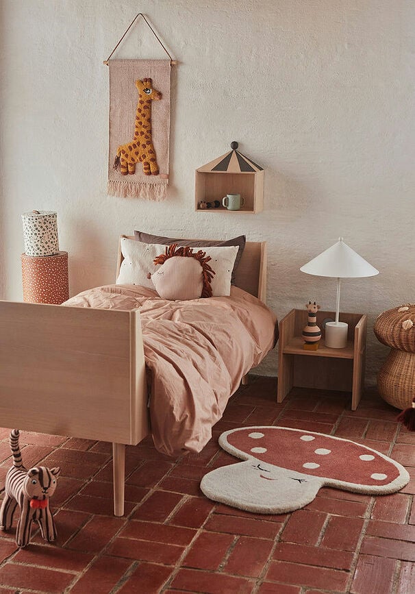 Estructura de Cama infantil de haya natural Hevali, 165 cm