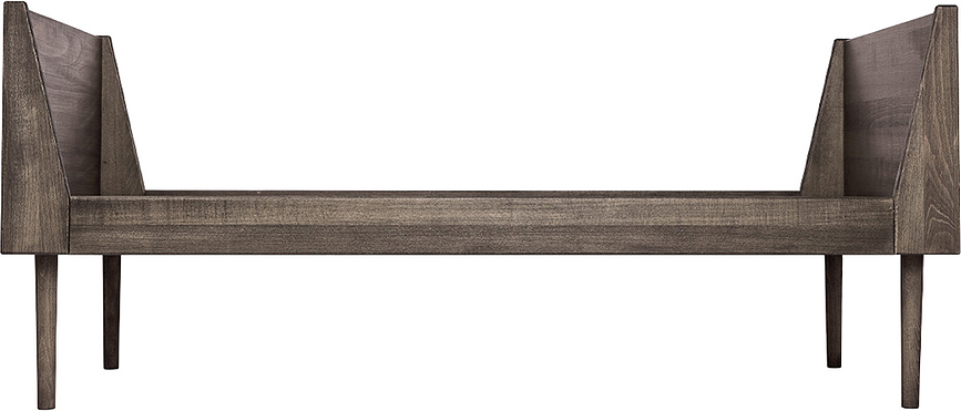 Estructura de Cama infantil Hevali, de haya oscura, 165 cm