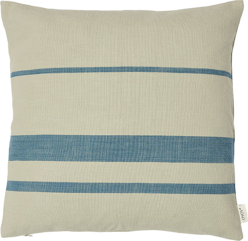 Funda de Cojín decorativa Sofuto, 50 x 50 cm, beige y azul