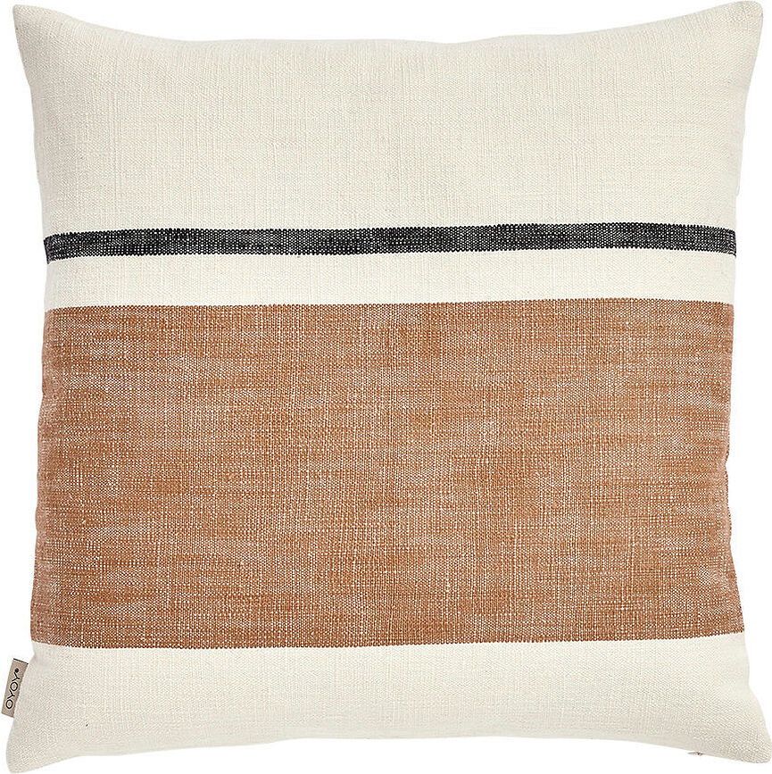 Funda de Cojín decorativa Sofuto, 50 x 50 cm, beige y marrón
