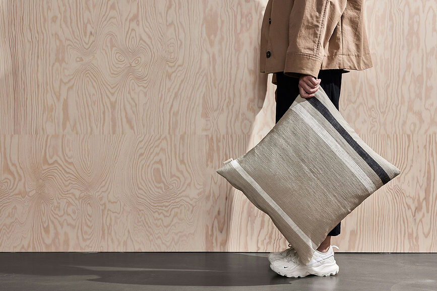 Funda de Cojín decorativa Sofuto, 50 x 50 cm, beige