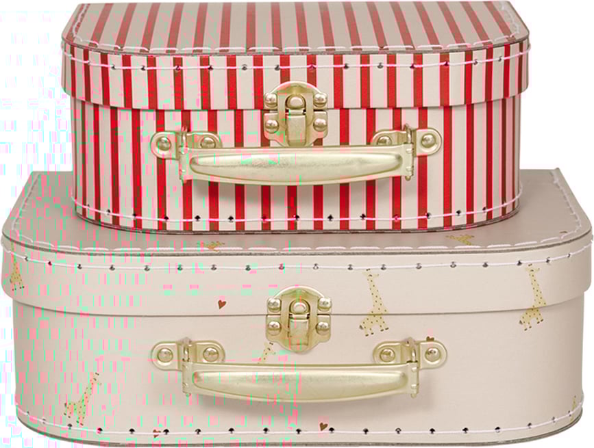 Giraffe & Stripe Boîtes de Rangement mini Lot de 2