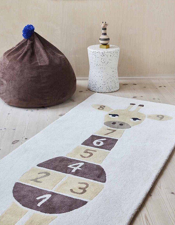 Hopscotch Tapis pour enfant, motif lapin, 75 x 180 cm