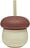 Hrnek se slámkou Mushroom, 220 ml, červeno-béžový