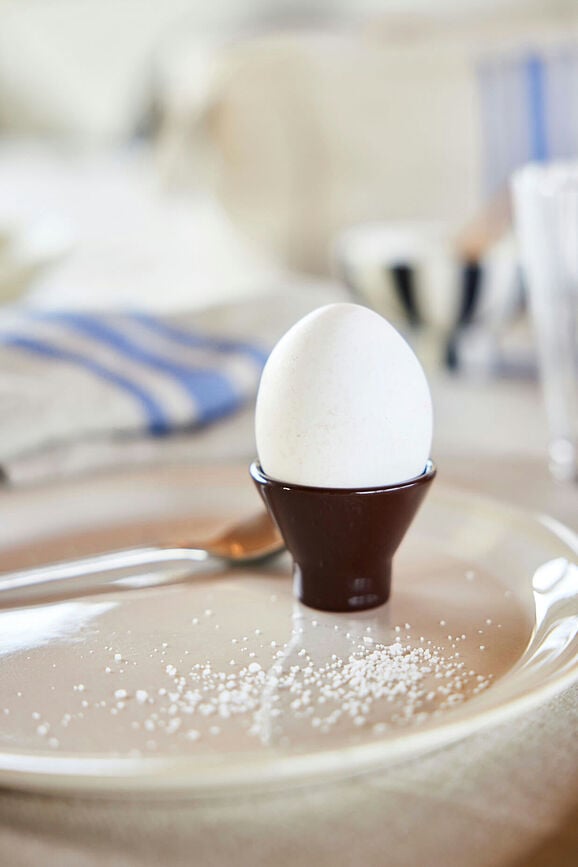 Hueveras Yuka, de cerámica, marrón, 2 unidades