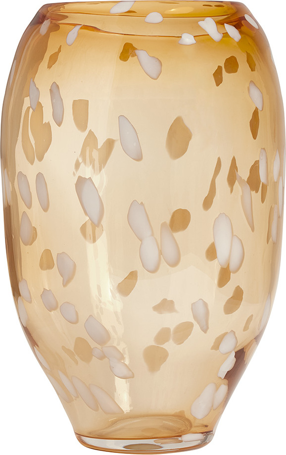 Jali Vase 35 cm, bernsteinfarben