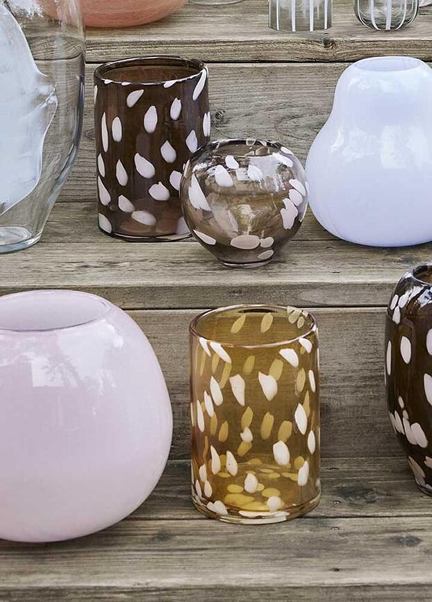 Jali Vase ou Photophore 19 cm, marron