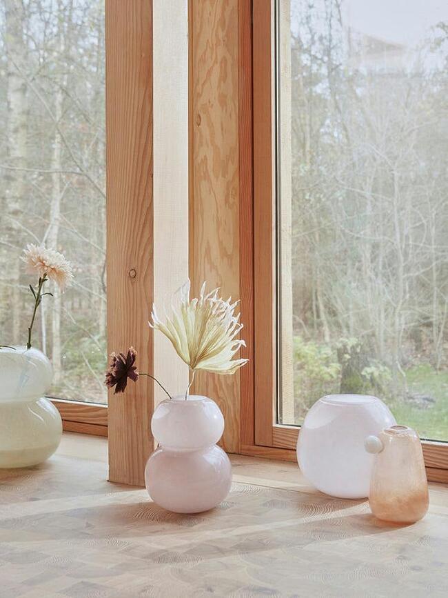 Jarrón Lasi, 22 cm, topo