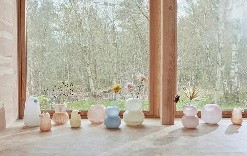 Jarrón Lasi, 22 cm, topo