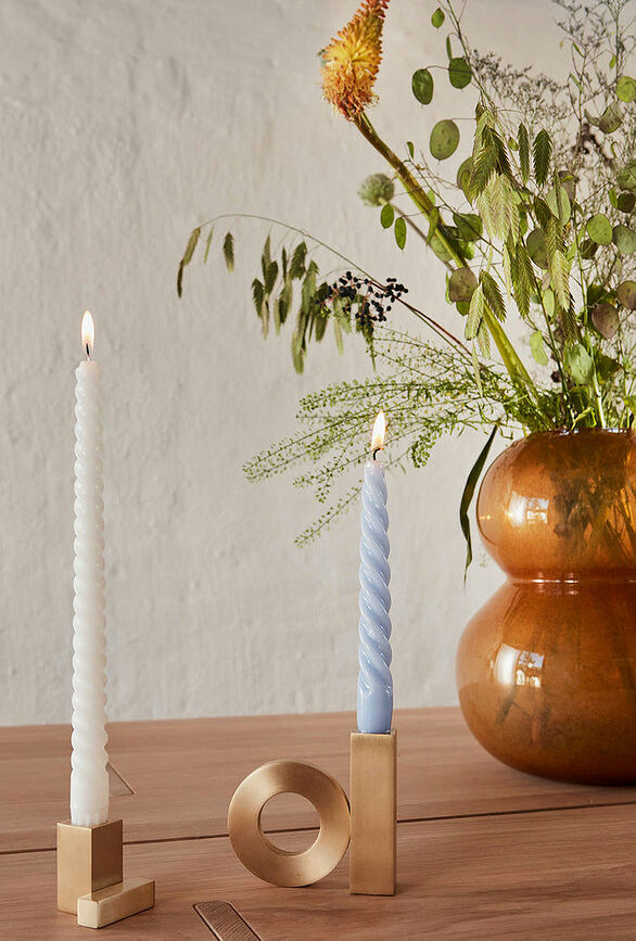 Jarrón Lasi, 30 cm, ámbar