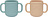 Kappu Kinderbecher, blau und beige, 2 St.