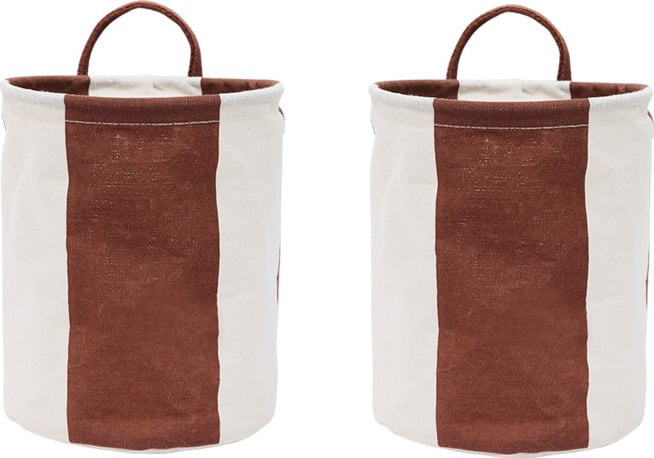 Kara Aufbewahrungskörbe S, braun-beige, 2 St.