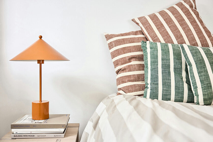 Kara Housse de Coussin, 40 x 60 cm, marron