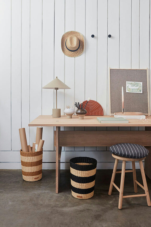 Kasa Lampe de Table 50 cm, rouge