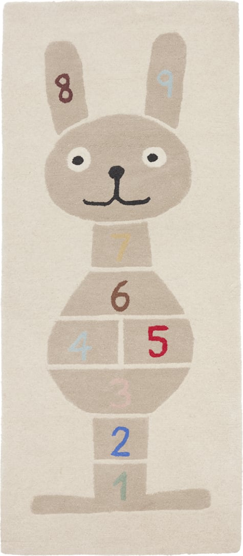 Kinderteppich Hopscotch Hase 75 x 180 cm