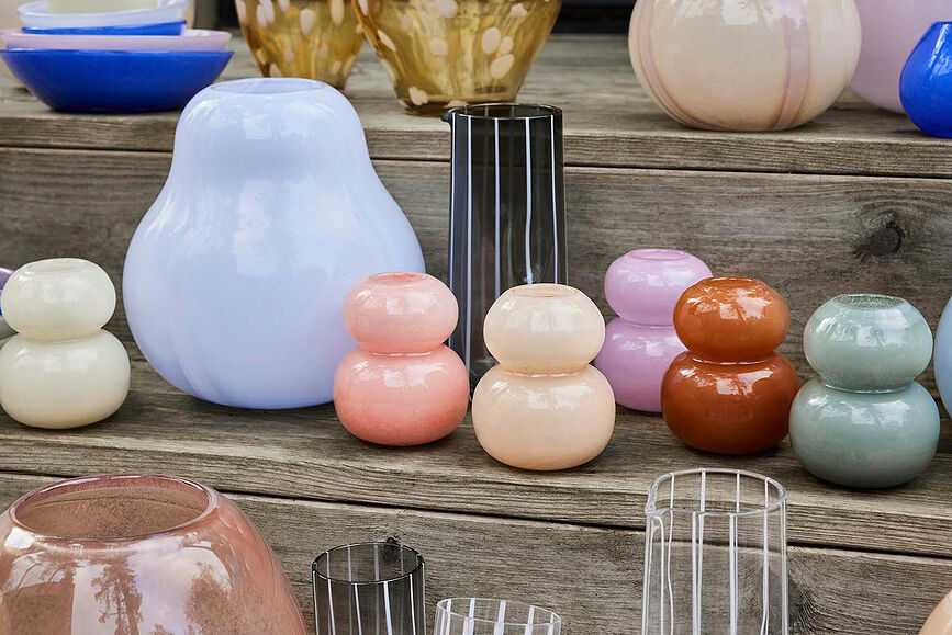 Kojo Βάζο, 25 cm, μπεζ