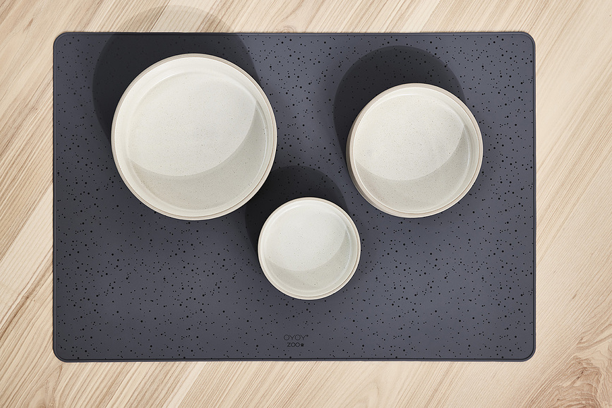 Koko Χαλάκι για Μπολ Σκύλου, 44 x 64 εκ, μαύρο