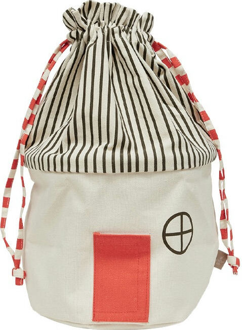 Koya Aufbewahrungskorb 40 cm, beige-rot